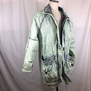 Free People We the Free Size S Real Games Parka in Come Close Wash NWOT